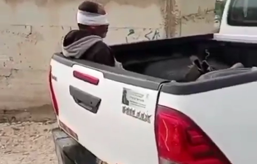 Thumbnail preview image for the video titled: Israeli forces arrest a Palestinian in Huwara (Masafer Yatta) preventing him to plow his land