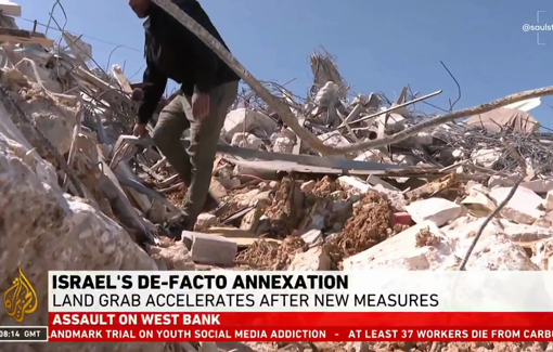 Thumbnail preview image for the video titled: From Al-Khader Nour Odeh reports on Israel ongoing annexation of the occupied West Bank