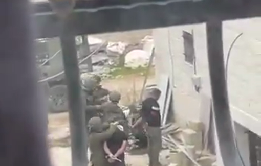Thumbnail preview image for the video titled: Israeli forces brutally assaulted three Palestinian youths during the invasion of Al-Mughayyir