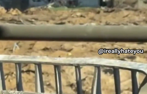 Thumbnail preview image for the video titled: Israeli soldiers bomb a house and joke about killing the donkey inside