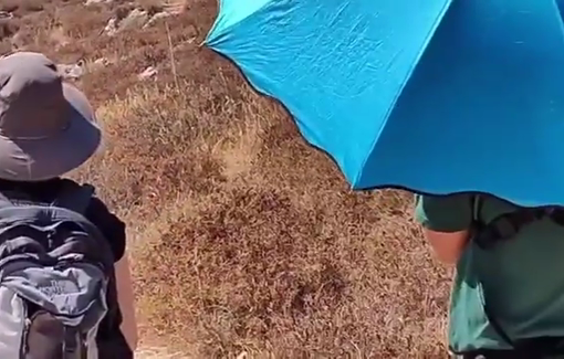 Thumbnail preview image for the video titled: In Qusra, activist from protective presence were violently attacked by setters