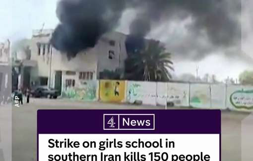 Thumbnail preview image for the video titled: A missile strike on a girls school in southern Iran has left at least 150 people dead, according to Iranian officials.