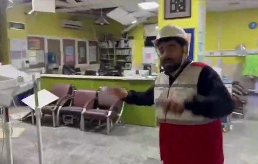 Thumbnail preview image for the video titled: The US & Israel have struck the neonatal ward of Bushehr Hospital