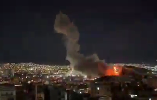 Thumbnail preview image for the video titled: US-Israeli airstrikes bombed Iran’s IRIB Media Building