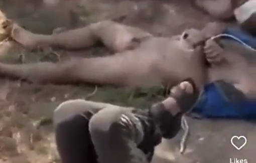 Thumbnail preview image for the video titled: Israeli soldiers torturing, humiliating and brutalizing Palestinians workers in the West Bank