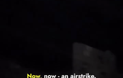 Thumbnail preview image for the video titled: Israeli warplanes struck a building in the tent camp for displaced Palestinians in western Gaza City