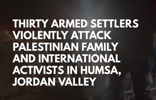 Thumbnail preview image for the video titled: Raid, assault, detention, sexual torture, and bating in Khirbet Humsa by thirty masked settlers