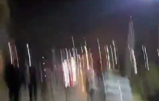 Thumbnail preview image for the video titled: Gangs of Israeli settlers attacking the village of Qaryout, setting Palestinian homes and cars on fire and attempting to burn families alive