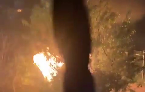Thumbnail preview image for the video titled: Gangs of Israeli settlers burn down Palestinian homes in the village of Silat ad-Dhahr, attempting to burn families alive