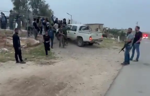 Thumbnail preview image for the video titled: Israeli settlers militia attacked Umm al Khair injuring a child, a woman and the activist Alaa Alhathaleen