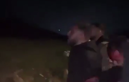 Thumbnail preview image for the video titled: Israeli gangs of settlers carrying out a pogrom in Qaryout, setting homes on fire and injuring three people