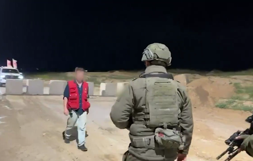 Thumbnail preview image for the video titled: The moment the baby tortured by IDF soldiers is given back to Red Cross after 10 hours of detention