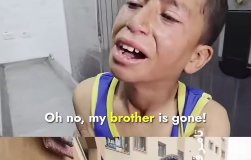 Thumbnail preview image for the video titled: Family mourns child Muqbil Barbakh killed by Israel while fetching aid