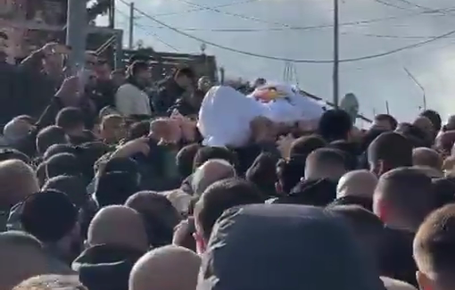 Thumbnail preview image for the video titled: Mourners in Beit Safafa carried the body of martyr Muhammad Ahmed al-Malhi murdered by settlers in Harmala