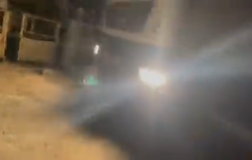 Thumbnail preview image for the video titled: The Israeli military transporting Palestinian detainees, naked, handcuffed and blindfold