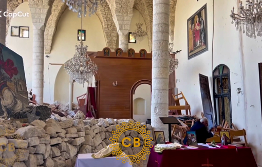 Thumbnail preview image for the video titled: St. George Melkite Catholic Church in Derdghaya was destroyed in an Israeli airstrike on 9 October 2024