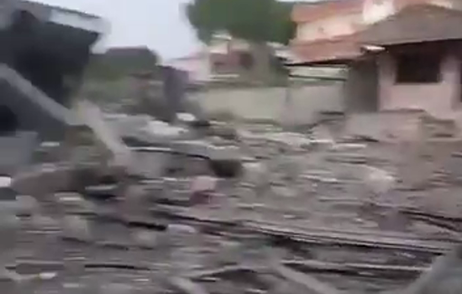 Thumbnail preview image for the video titled: Scenes of the destruction following the Israeli airstrike targeting the town of Al-Dweir in Lebanon