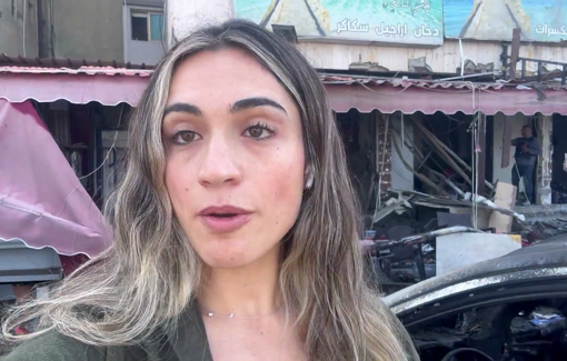 Thumbnail preview image for the video titled: In Saida, an overnight Israeli strike killed eight people in a crowded café on the corniche where displaced families were sleeping.