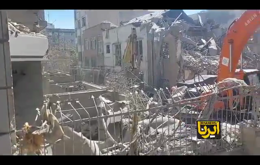 Thumbnail preview image for the video titled: Aftermath of the bombing of the Jewish synagogue in Tehran by Israel