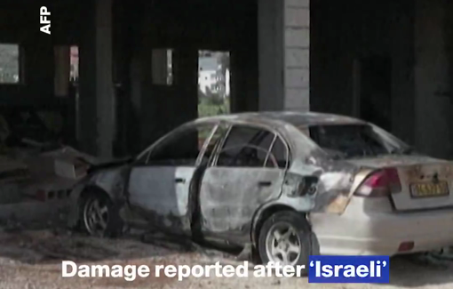 Thumbnail preview image for the video titled: Palestinians inspect the damage after was an overnight settler attack in the West Bank village of Turmus Ayya