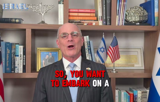 Thumbnail preview image for the video titled: Yechiel Michael Leiter, Israel's Ambassador to the US, incitIng against the Global Sumud Flotilla
