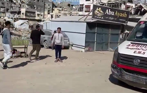 Thumbnail preview image for the video titled: Child killed and others injured in Israeli strike near a police post in Sheikh Radwan