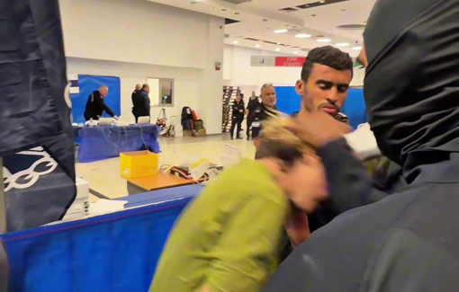 Thumbnail preview image for the video titled: Itamar Ben Gvir enjoying the torture and humiliation of GSF members abducted in international waters