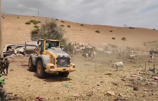 Thumbnail preview image for the video titled: The Israeli Civil Administration demolished part of a family's compound in Ein Al-Hilweh. The lands are owned by the Latin church