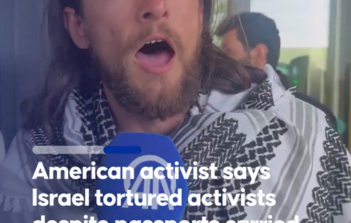 Thumbnail preview image for the video titled: American activist Gregory Terry: 'They broke my comrades' arms and ribs. Imagine what they are doing with the Palestinian prisoners,'