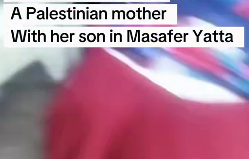 Thumbnail preview image for the video titled: An Israeli settler raided the Khirbet al-Markaz in Masafer Yatta, entering homes and attacking families & their animal