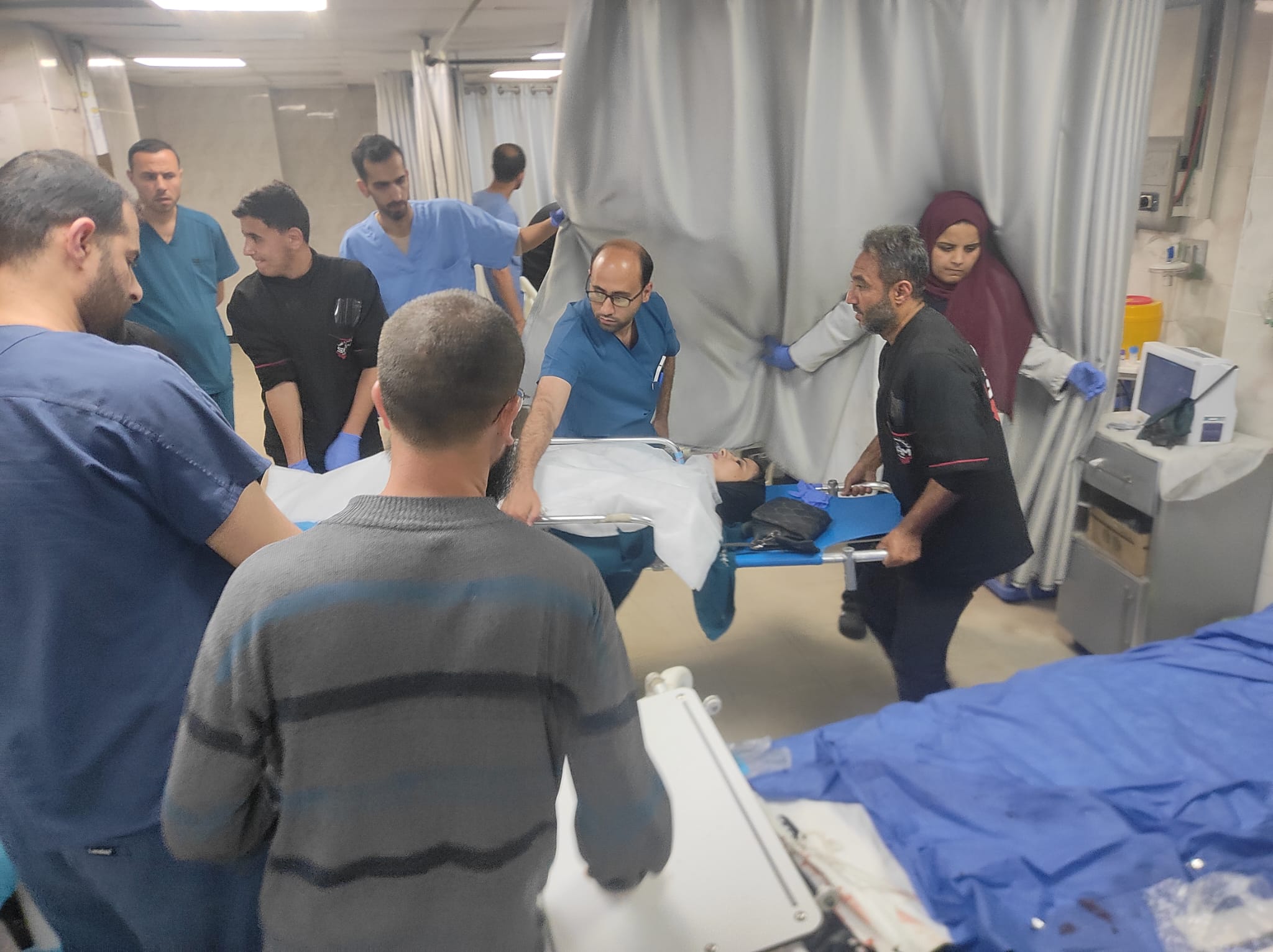 Thumbnail preview image for the video titled: Woman injured in Israeli airstrike on Tal al-Hawa, Gaza City