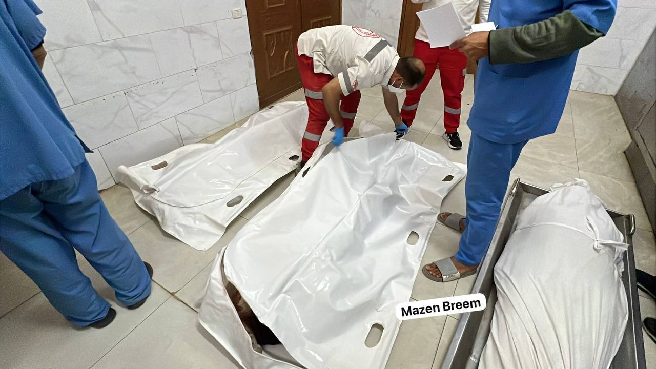 Thumbnail preview image for the video titled: Aid truck drivers killed in Rafah brought to Nasser hospital
