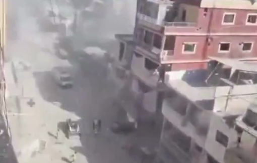 Thumbnail preview image for the video titled: Large-scale destruction following intense Israeli airstrikes on the Borj el-Chmali area in the Tyre District