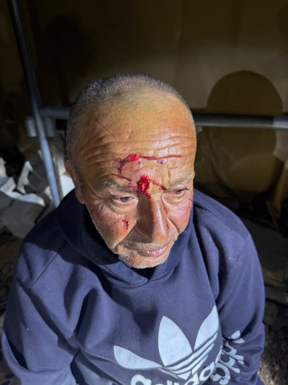 Thumbnail preview image for the video titled: young Settlers broke into the home of Anad Bani Jaber (65) and assaulted him and his wife while they were asleep