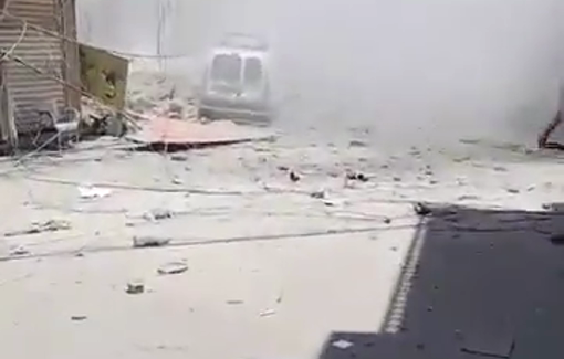 Thumbnail preview image for the video titled: Heavy damage and collapse of building in Maarakeh after an Israeli airstrike in South Lebanon