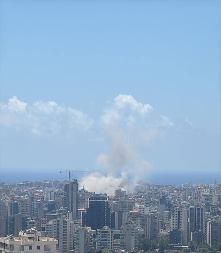 Thumbnail preview image for the video titled: Israeli attack on Dahye, in Ghobeiry neigborhood