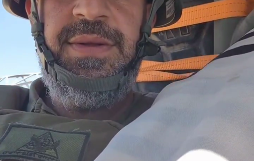 Thumbnail preview image for the video titled: Israeli soldier proud of bringing Torah scroll into Gaza
