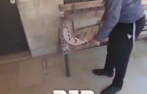 Thumbnail preview image for the video titled: MK Zvi Sukkot vandalizes Islamic Orphanage Secondary School in Jerusalem’s Old City