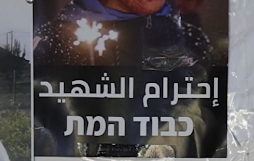 Thumbnail preview image for the video titled: One year ago, the Palestinian activist Awdah’s Hathaleen filmed his own killing by the Israeli settler Ynon Levy