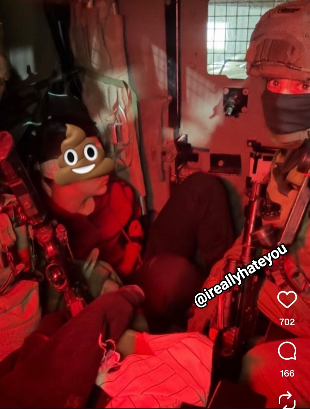 Thumbnail preview image for the video titled: Female Israeli soldiers from Caracal Battalion posing with Palestinian child they are abducting