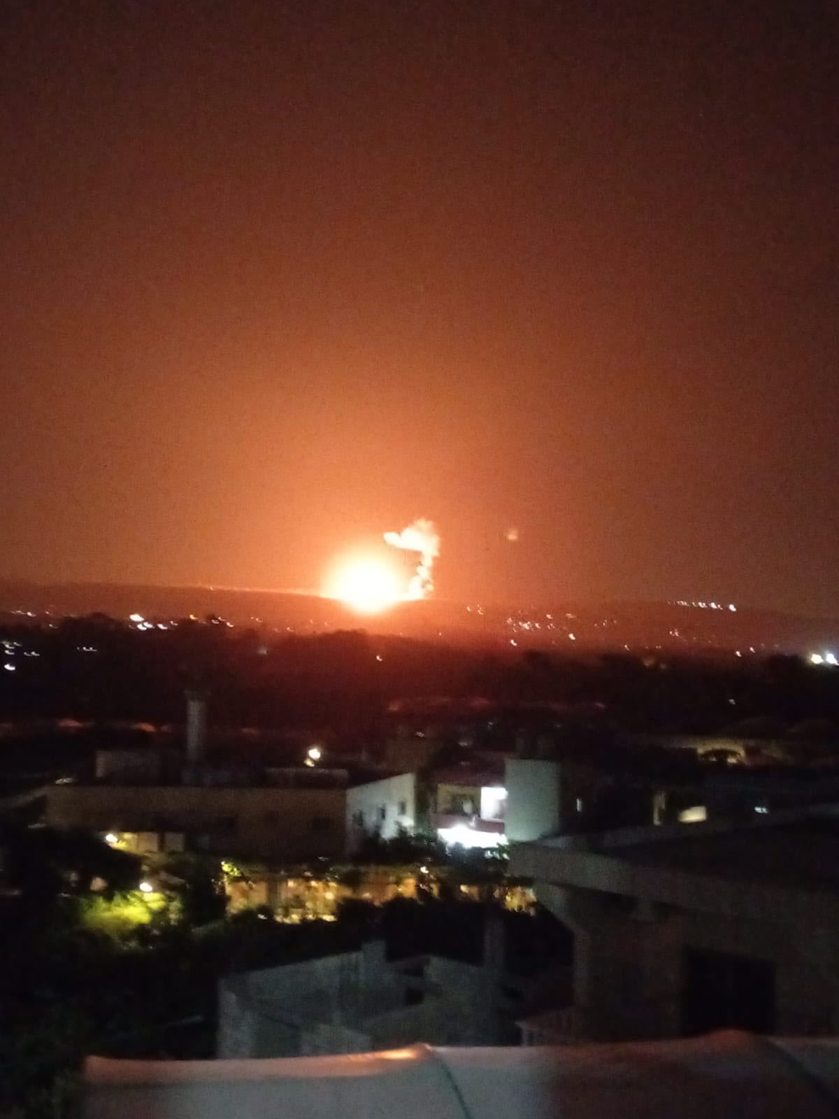Thumbnail preview image for the video titled: Israeli forces carried out a second massive detonation in the Mansouri/Majdal Zoun area