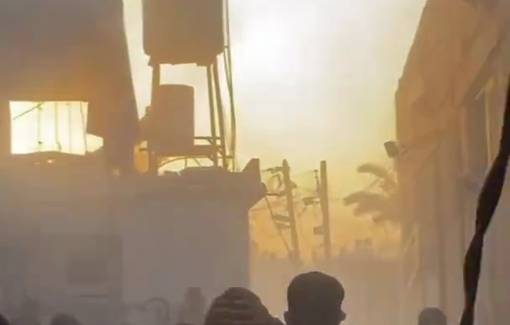 Thumbnail preview image for the video titled: Israeli warplanes bombed a home in the Bureij refugee camp, central Gaza, killing at least 5 Palestinians