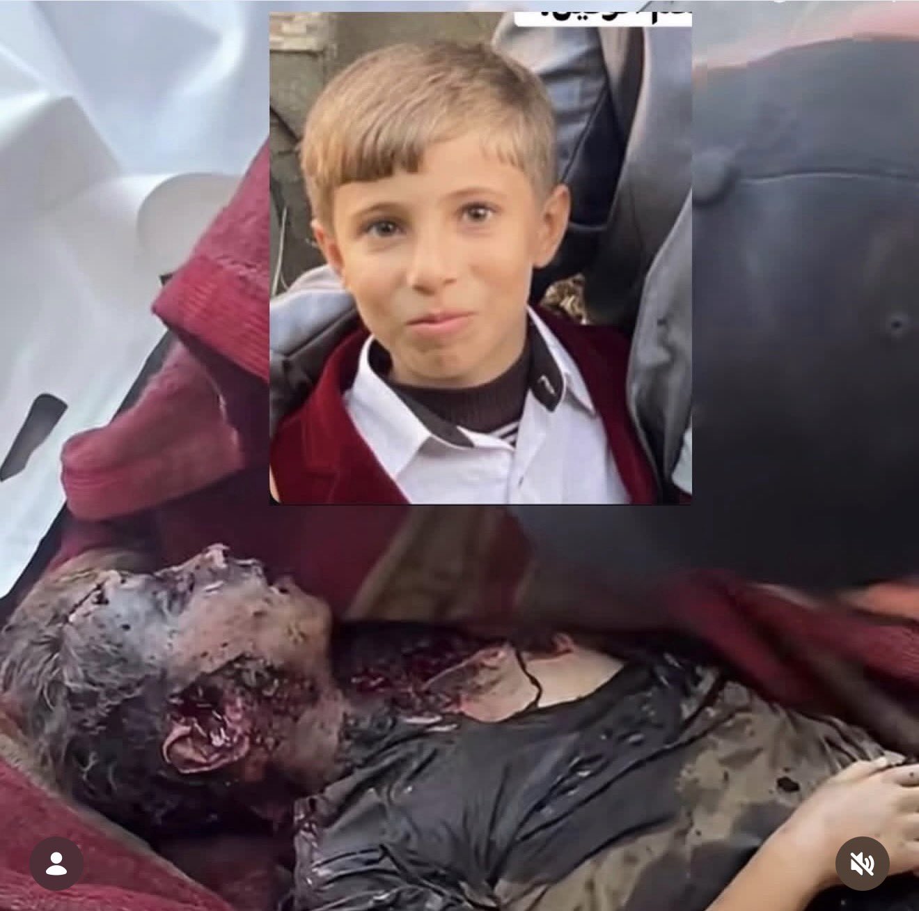 Thumbnail preview image for the video titled: Child Jihad Al-Masri killed along with his father in Israel's bombing of Gaza port cafe