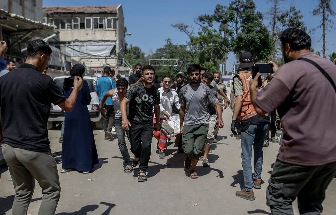 Thumbnail preview image for the video titled: Casualties from Israel's massacre of police leadership near Gaza City Park