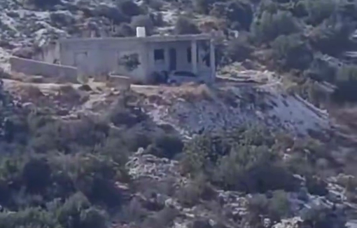 Thumbnail preview image for the video titled: After striking a group of Palestinian in a building in the Harsh al-Saada, Israeli forces prevented ambulance to reach them