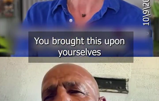 Thumbnail preview image for the video titled: French settler tells man from Gaza to "rot with rats", that every last Gazan can burn in hell since no one is innocent