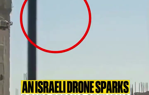 Thumbnail preview image for the video titled: Israeli drone terrorizes homes in eastern Gaza City