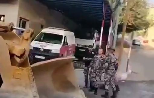 Thumbnail preview image for the video titled: Palestinian Civil Defense in Jenin work to reopen roads and repair infrastructure after the Israeli military withdrew