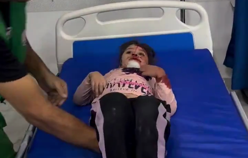 Thumbnail preview image for the video titled: Children injured in Israeli bombing of residential building in Gaza City