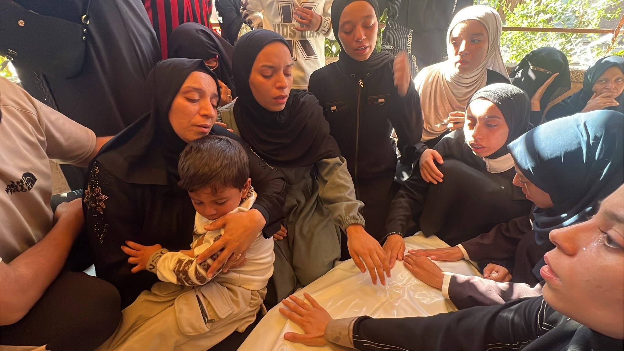 Thumbnail preview image for the video titled: Family bids farewell to police lieutenant killed by Israel in the "safe zone"